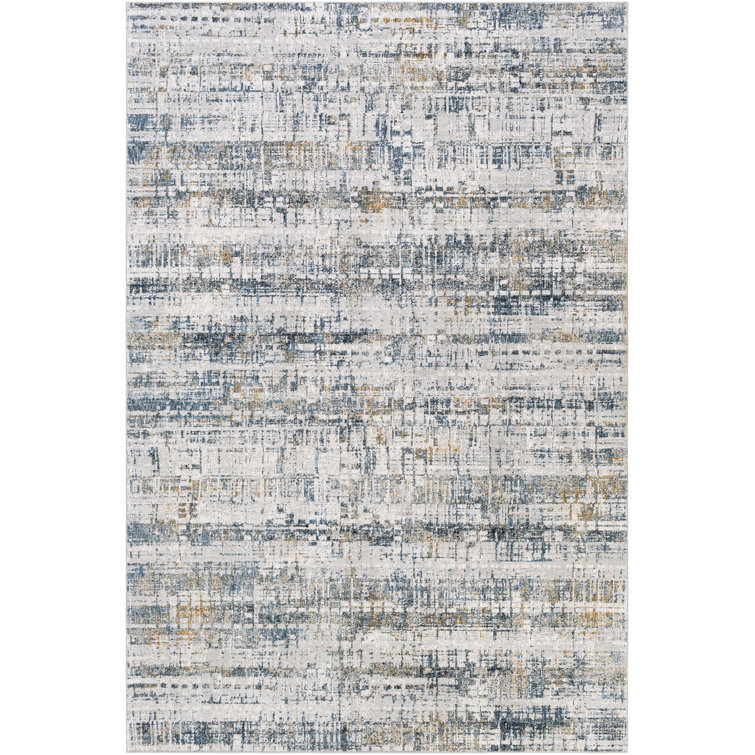 17 Stories Barhorst Abstract Light Gray/Blue Area Rug Wayfair